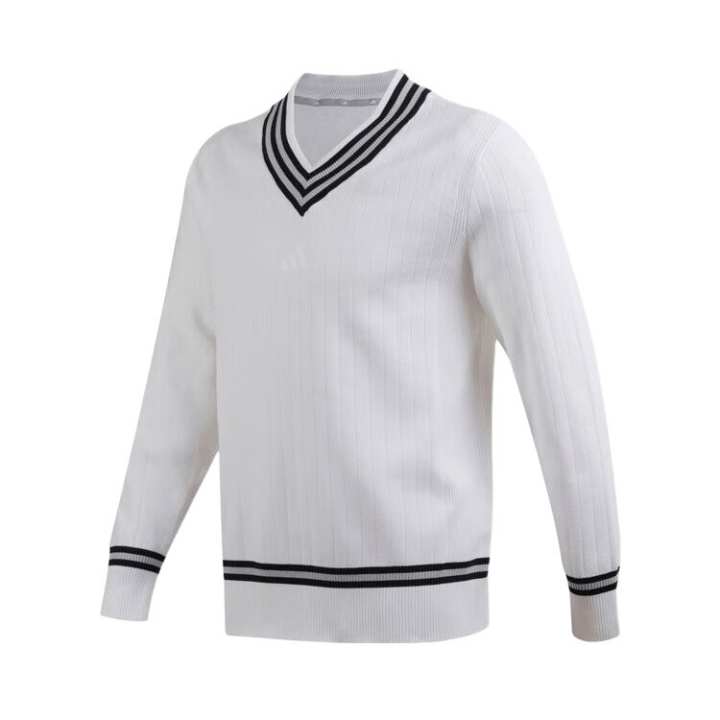 Adidas Adidas Sweaters Men's White V Neck Moderate