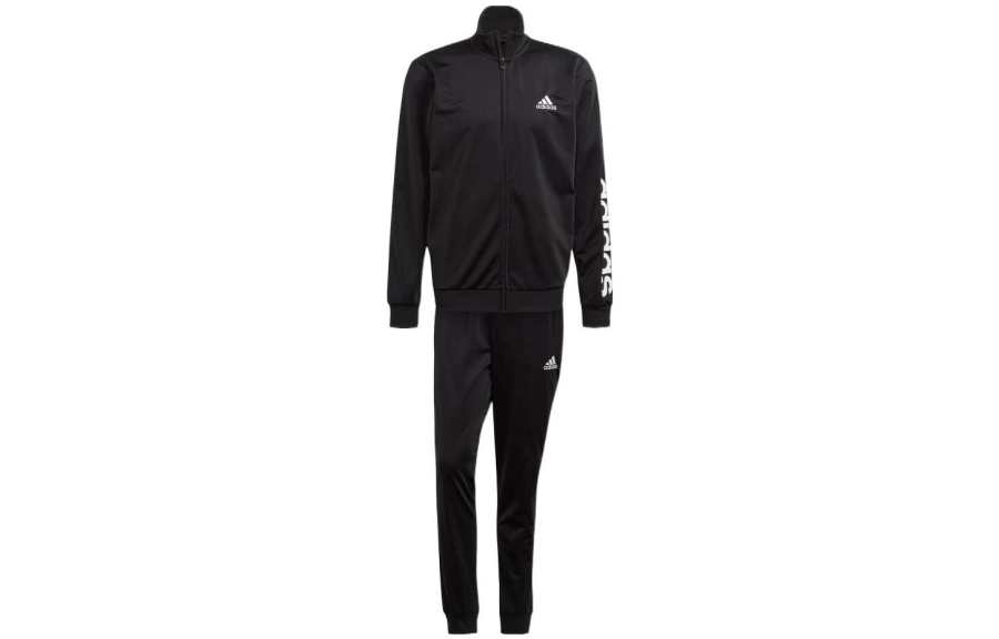 Adidas Adidas Casual Sportswear Men's Black Stand Collar Moderate