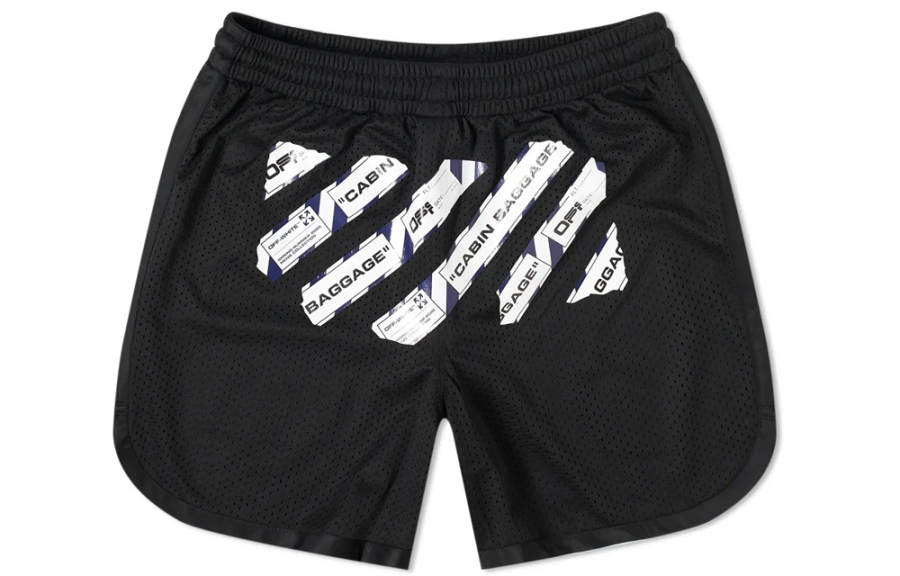 OFF-WHITE OFF WHITE Airport Tape Mesh Shorts