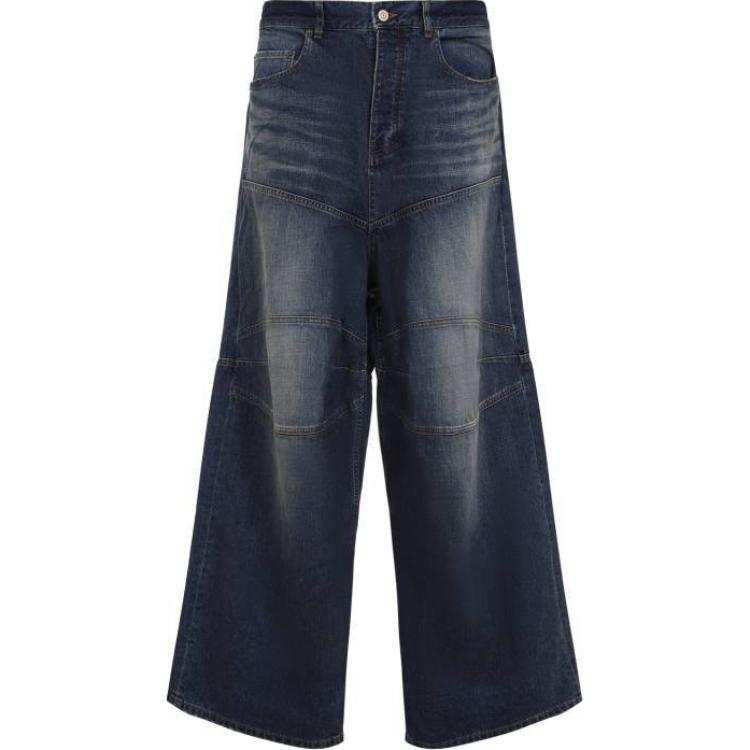 Balenciaga Logo Patch Baggy Jeans