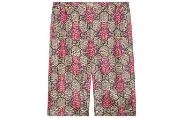 GUCCI SS22 Pineapple Collection Casual Shorts Men's Beige