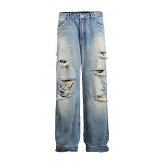 MADE EXTREME Jeans Unisex Blue Moderate Straight Fit Pants