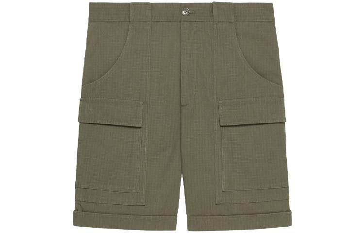 GUCCI X The North Face Casual Shorts Men's Army Green
