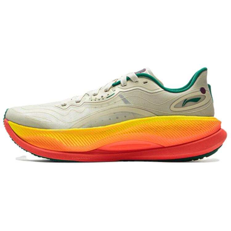 Li-Ning Li Ning Yueying 4 PRO Cushioning, Wear Resistant Low top Casual Running Shoes Men's Creamy Yellow