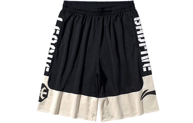 Li-Ning Li Ning Basketball Collection Casual Shorts Men's New Standard Black Light Antique Yellow