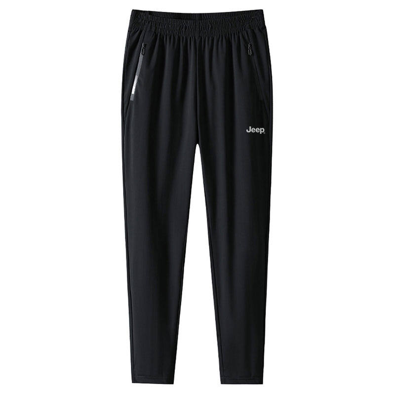 Jeep Casual Pants Unisex Black Moderate Straight Fit Pants