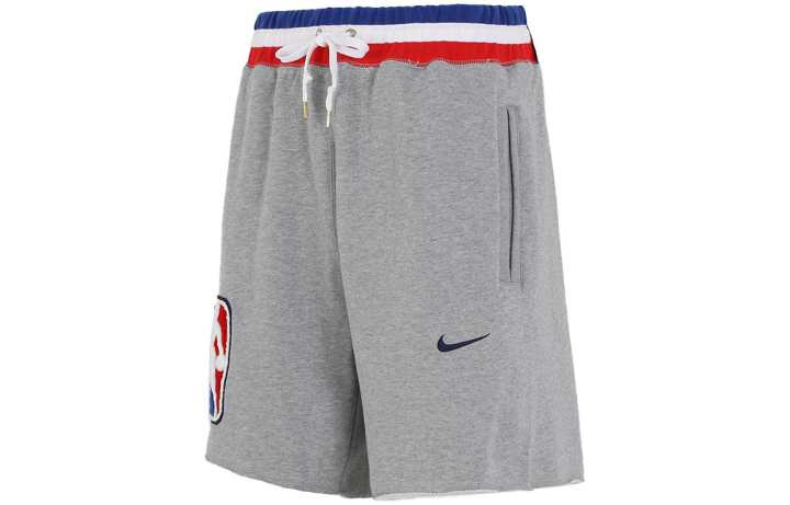Nike Nike NBA Team 31 Courtside Casual Breathable Basketball Sports Shorts Light Grey