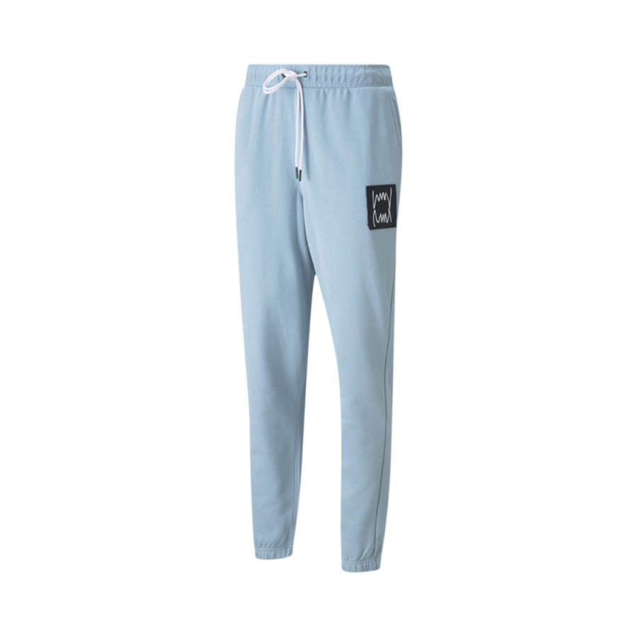 PUMA Casual Pants Men's Blue Moderate Cuffed Pants