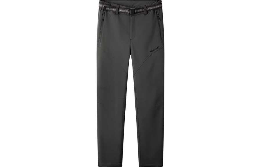 TOREAD Windbreaker Pants Men's Carbon Gray Thickened And Fleece Lined Straight Fit Pants