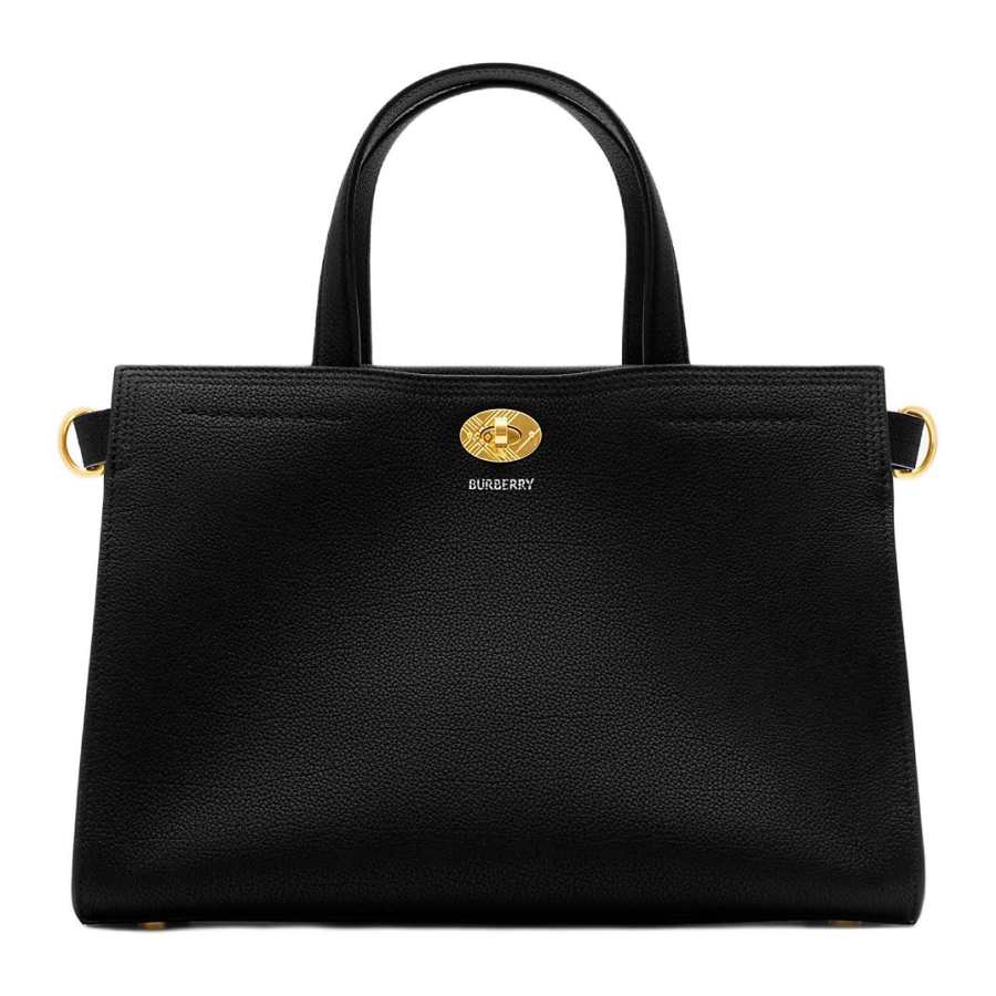 Burberry Cow Leather Handbag Small Women's Black