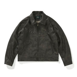 714STREET Leather Jacket Unisex Black