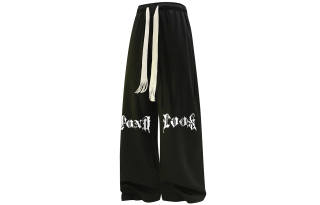 FONDLOOK Casual Pants Unisex Moderate Straight Fit Pants