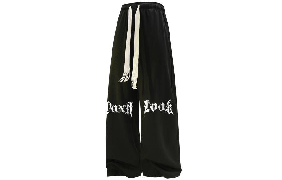 FONDLOOK Casual Pants Unisex Moderate Straight Fit Pants