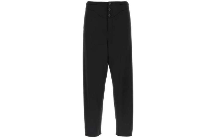 SAINT LAURENT Button Detailed Straight Leg Pants