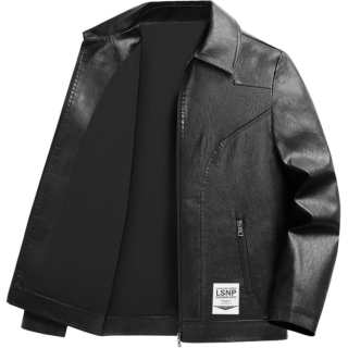 LISENPOK Leather Jackets Unisex Lapel Thin