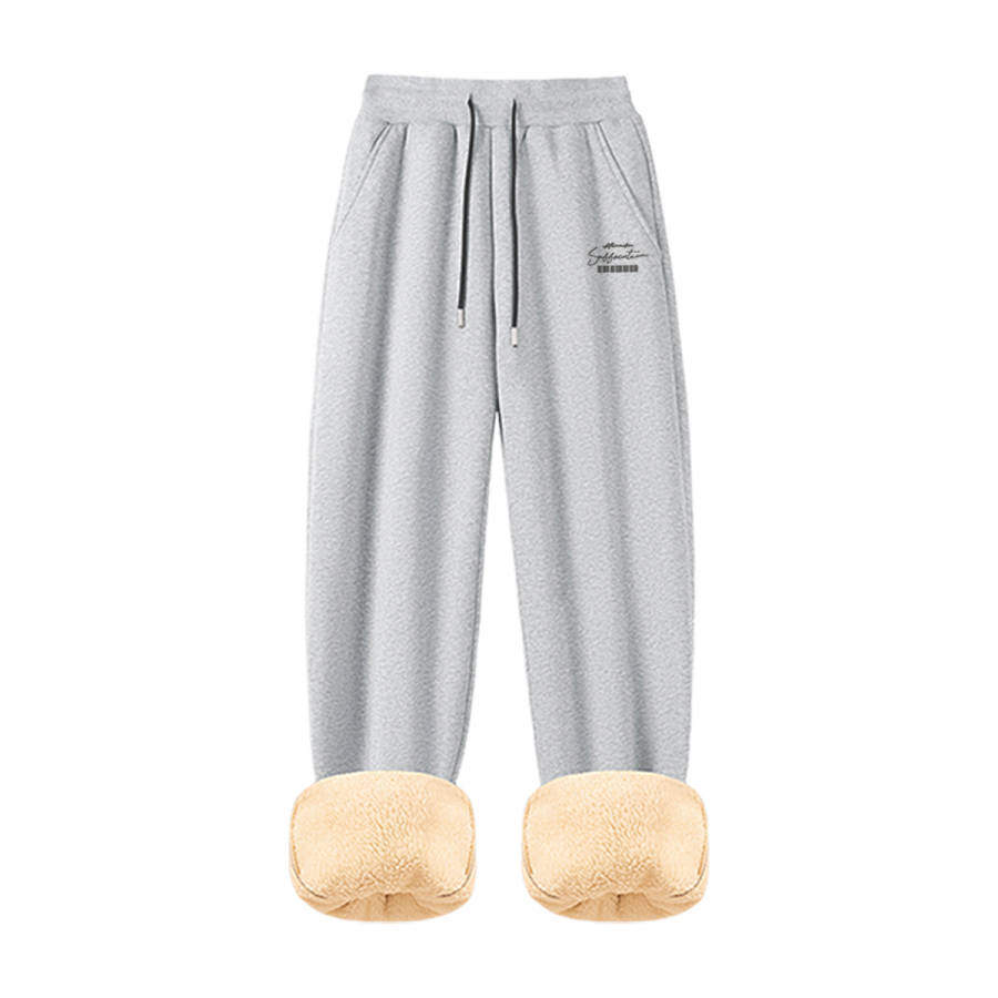 MINISO Casual Pants Unisex Thickened And Fleece Lined Cuffed Pants