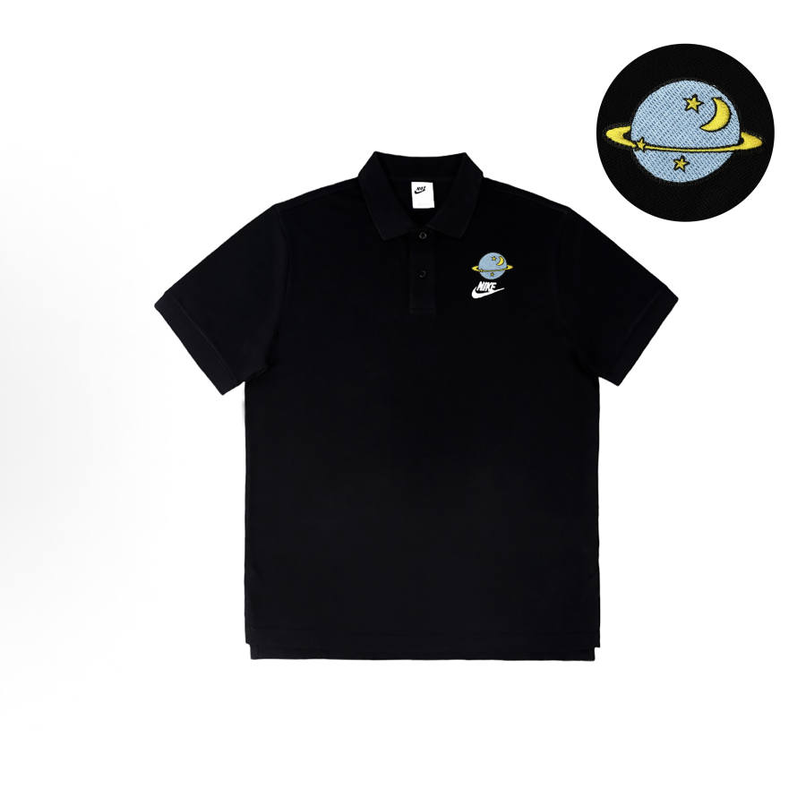 Nike Nike Polo Shirts Unisex Black Polo Collar Moderate Straight Fit