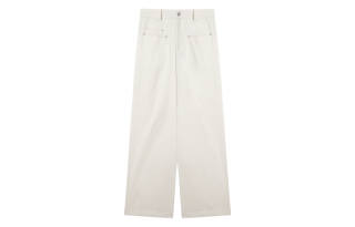 UNVESNO Casual Pants Unisex White Moderate Wide Leg Pants