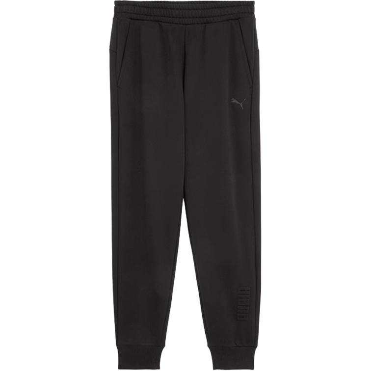 PUMA Sports Life Collection Fleece Lined Comfortable Fashion Versatile Knitted Sweatpants Men's Black
