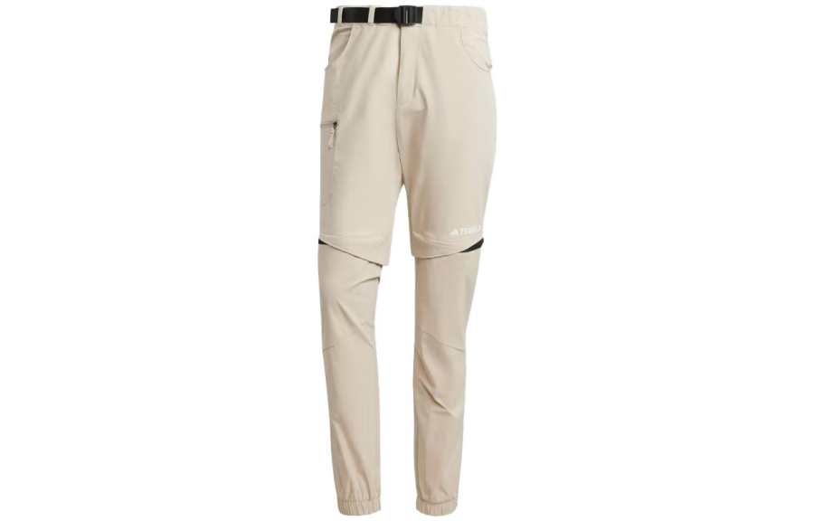 Adidas Adidas Casual Pants Men's Beige Moderate Cuffed Pants