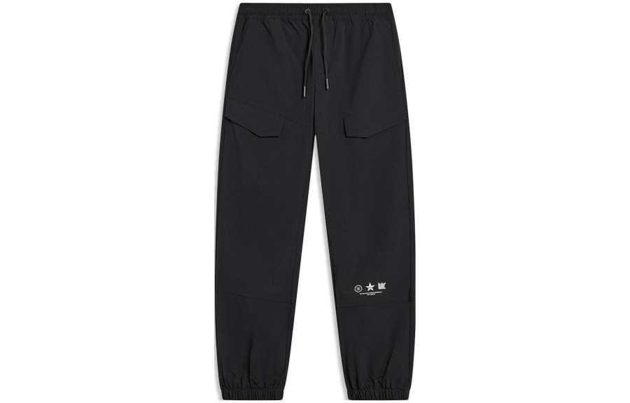 Li-Ning Li Ning Casual Pants Men's Black Moderate Cuffed Pants