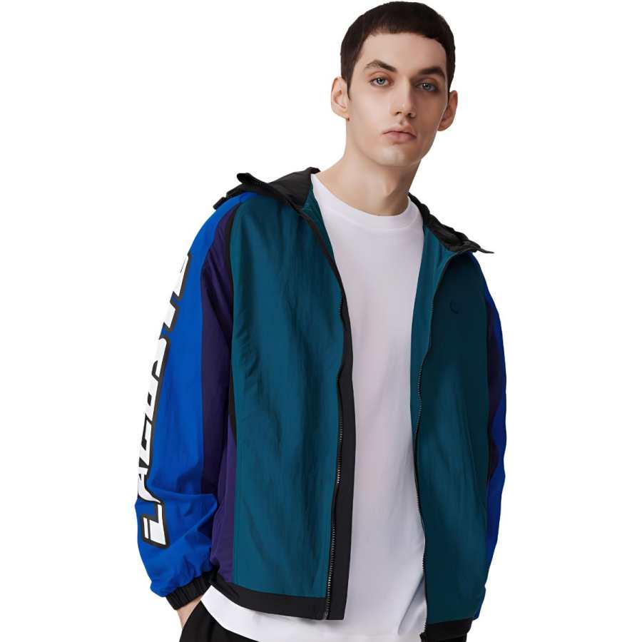 LACOSTE LACOSTE Jacket Men's Green Blue Purple Black Multicolor