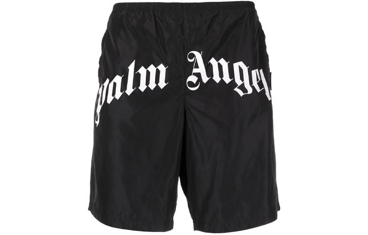 PALM ANGELS Logo Print Swimming Shorts