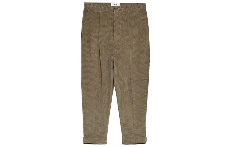 AMIPARIS Casual Pants Men's Khaki Green Moderate Tapered Pants