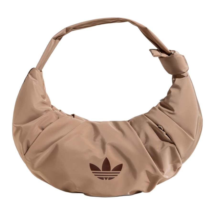 Adidas Originals Trefoil Recycled Polyester Croissant Bag Cloud Bag Shoulder Bag Large Women's Warm Sand
