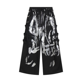 DND4DES Casual Pants Unisex Black Moderate Wide Leg Pants