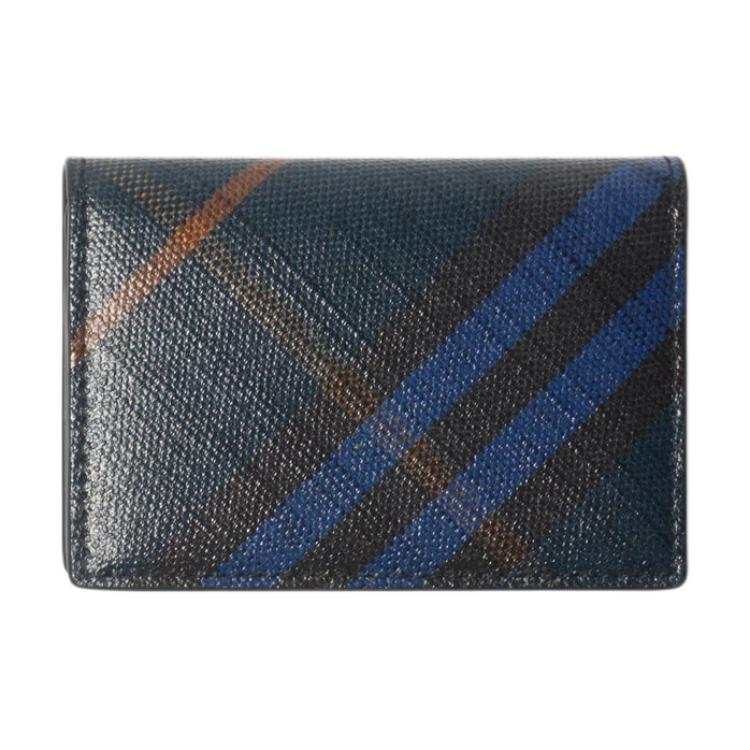 Burberry Cotton Card Holder Men's Midnight Blue