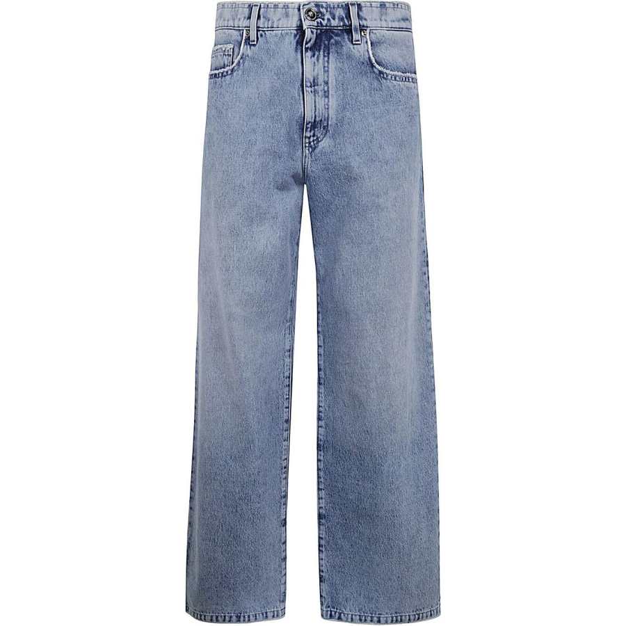VERSACE VERSACE Jeans Men's Light Blue Moderate Wide Leg Pants