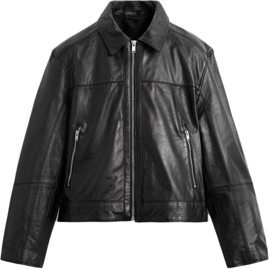 ZARA ZARA Leather Jacket Men's Black