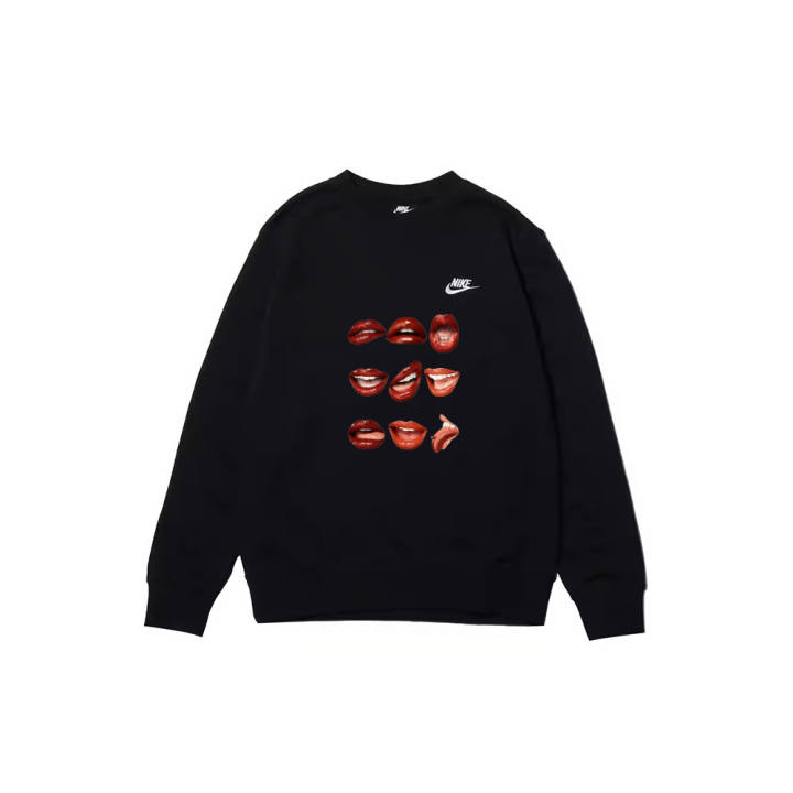 Nike Nike Sweatshirts Men's Black Crew Neck Moderate Regular