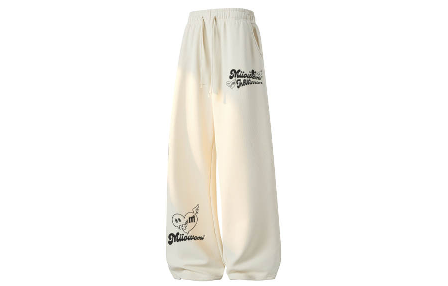 MIIOW Casual Pants Unisex Moderate Straight Fit Pants