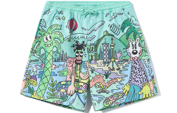 Li-Ning Li Ning x Steven Harrington Skateboard Casual Shorts Men's Green