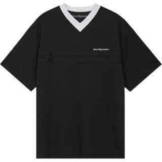 Rest&Recreation SS25 COLORATION JERSEY TOP T Shirt Men's Black