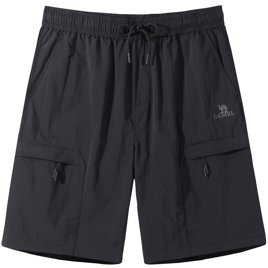 CAMEL Straight Fit Water Repellent Abrasion Resistant 5/8 Thin Loose Fit Cargo Shorts Unisex