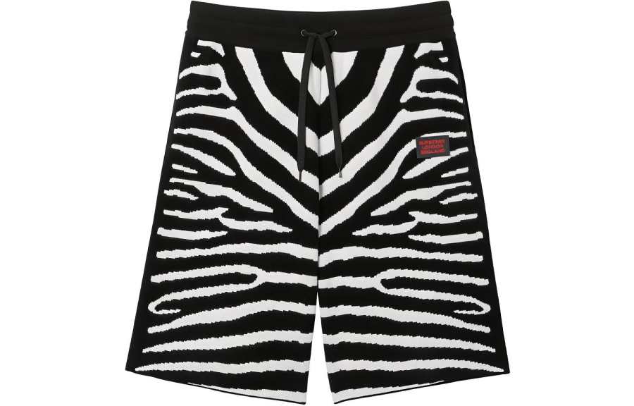 Burberry Casual Shorts Men's Black/White Moderate