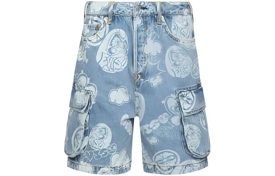 EVISU EVISU Denim Shorts Men's Denim Blue