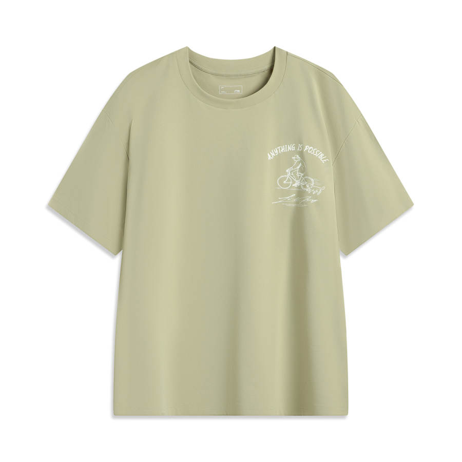 Li-Ning Li Ning Sports Trendy Collection T Shirt Unisex Pawn Leaf Green