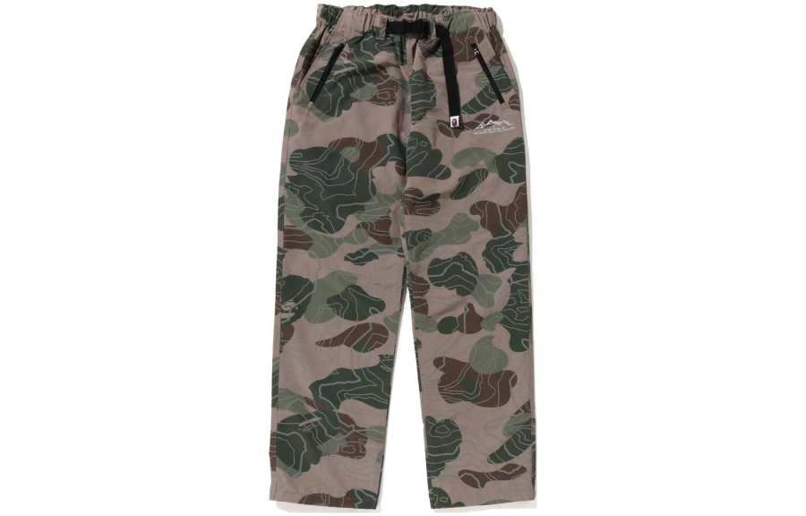A BATHING APE Bape Layered Line Camo Track Pants