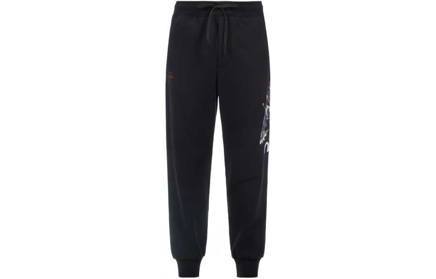 EVISU Casual Pants Men's Black Moderate Cuffed Pants