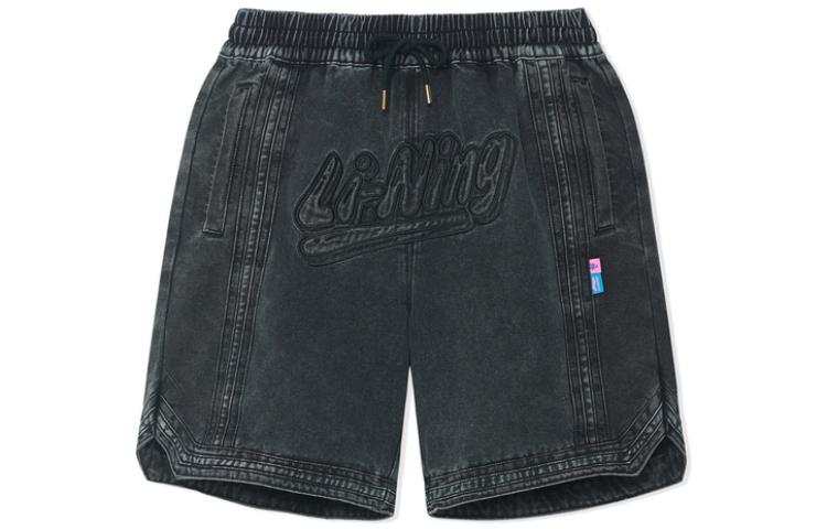 Li-Ning Li Ning X STEVEN HARRINGTON Denim Shorts Men's Black Moderate