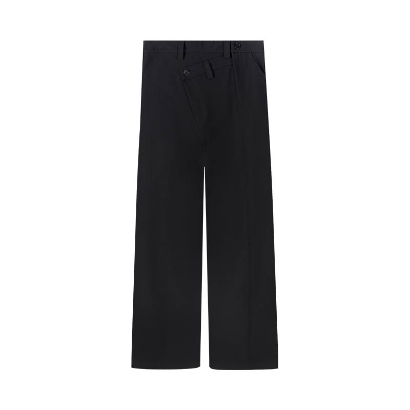 TERRA INCOGNITA Casual Pants Unisex Black Moderate Wide Leg Pants