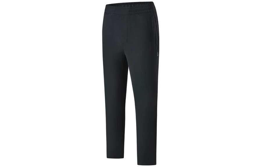 FILA Casual Pants Men's Black Moderate Straight Fit Pants