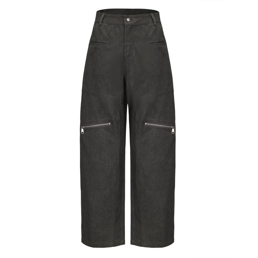NSTNEW START Casual Pants Unisex Dirty Dyed Dark Gray