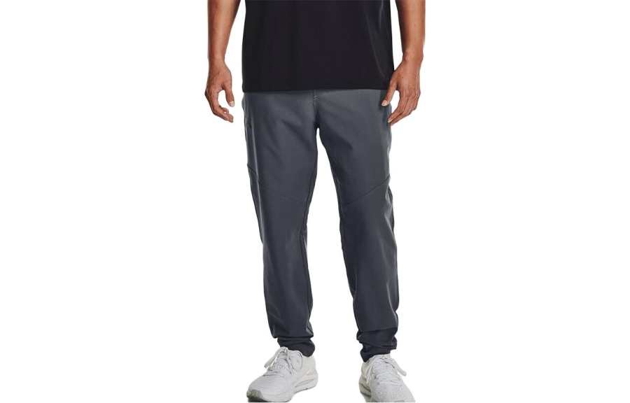 Under Armour Casual Pants Men's Gray Moderate Straight Fit Pants