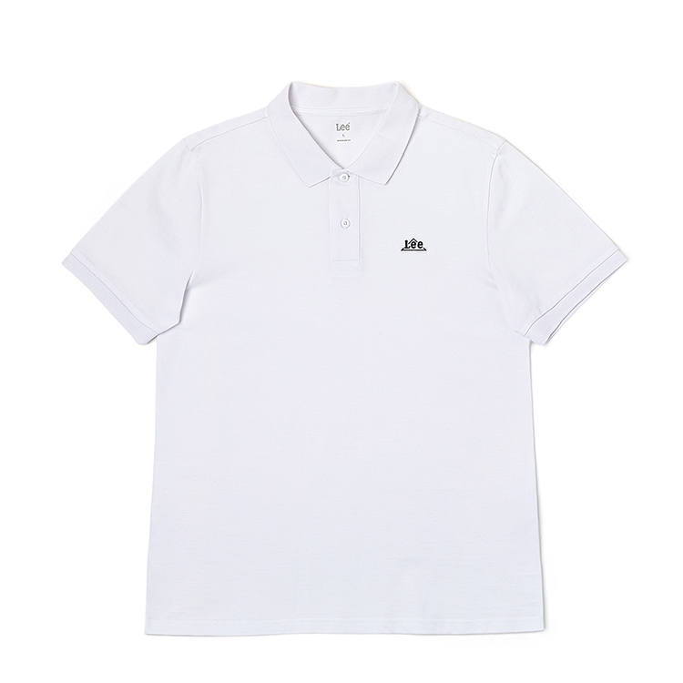 Lee Lee Polo Shirts Men's White Lapel Moderate