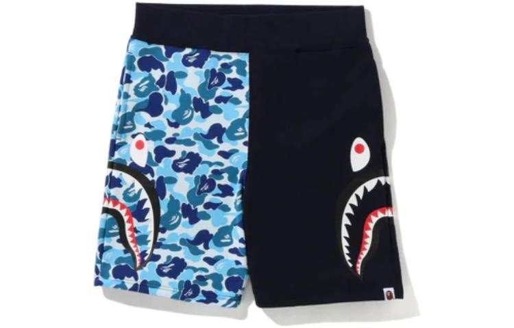 A BATHING APE Bape Abc Camo Side Shark Sweat Shorts